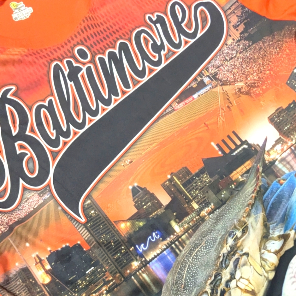 Eclipse Baltimore Orioles Full Front Graphic Performance T-shirt Men's 4XL